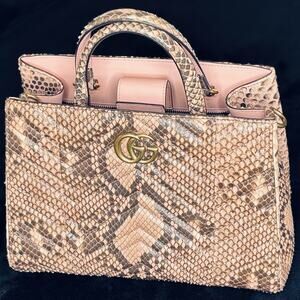 Gucci GG Marmot Python Handbag with COA
